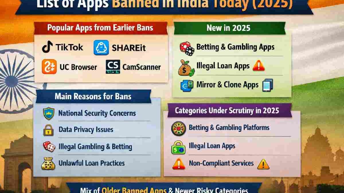 List of Apps Banned in India Today (2025)
