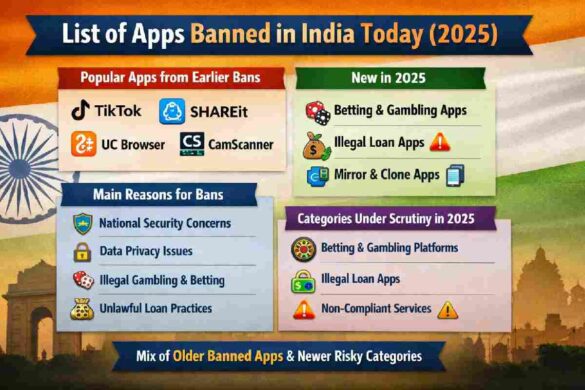 list of apps banned in india today (2025)