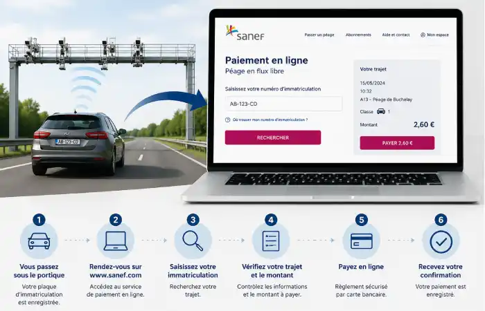 how does sanef online payment work_